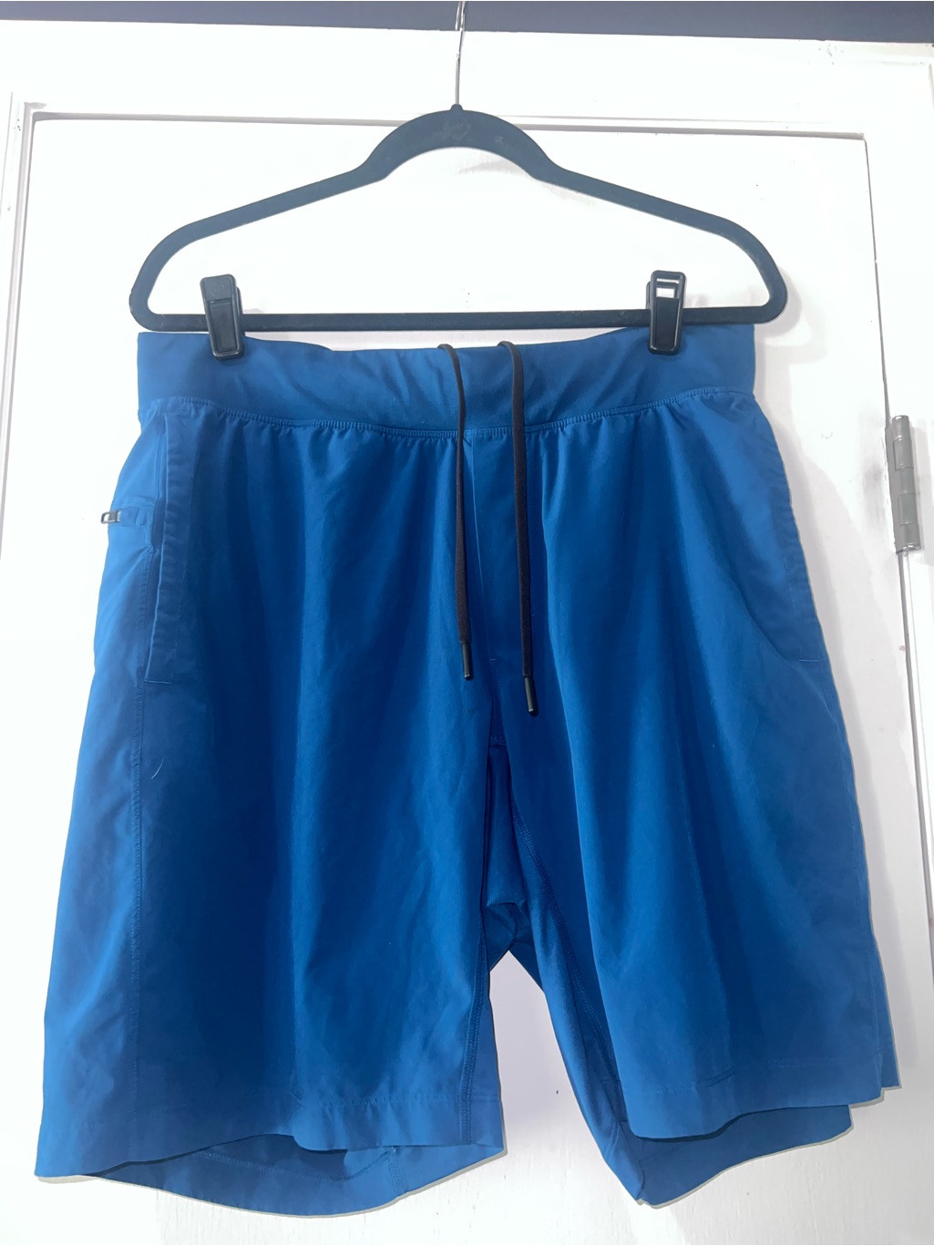 Lululemon Athletica Men's Athletic Compression Shorts - Blue With Black Drawcord